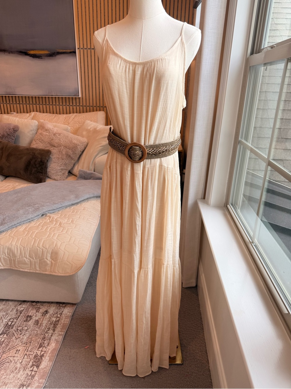 Altr’d State Cream Tank Maxi Dress